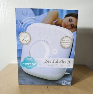 Sleep Sound Machine Restor Restful 12 Sounds Illuminated  With Battery Backup